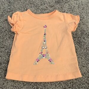 Carter’s Baby Girl Eiffel Tower Tee Size 3M EUC